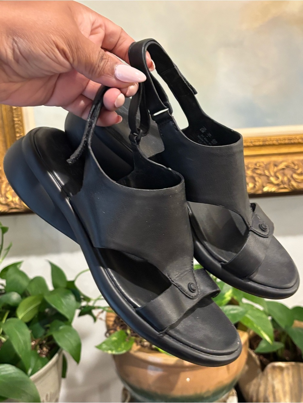 Naturalizer Black Slingback Sandals